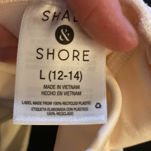 One Shoulder Plunge Cut Out One Piece Swimsuit - Shade & Shore Size L (12-14) - Picture 10 of 11